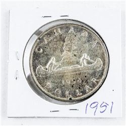 1951 Canada Silver Dollar EF40