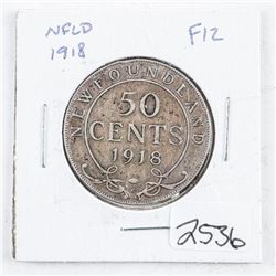 NFLD 1918 50 Cents F12