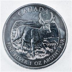 RCM Antelope 5.00 Coin .999 Fine Silver 1oz