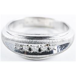 Estate 10kt Gold Band Ring with Diamonds. Size 6