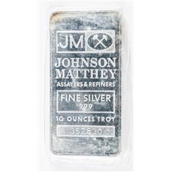 Vintage JM Collector Bullion Bar 10oz Troy Serialized. No Longer Produced