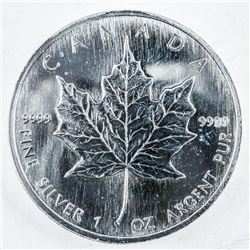 .9999 Fine Silver $5.00 Coin 2002 Maple Leaf 1oz