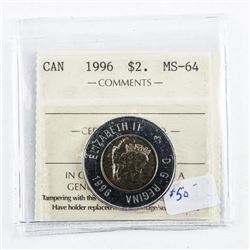 1996 Canada 2.00 Coin MS64