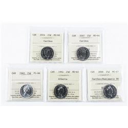 Group (5) Canada 25 Cent. ICCS.