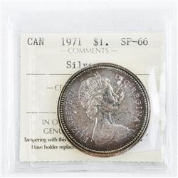 Canada 1971 Silver Dollar SP66. ICCS.
