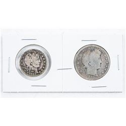 Pair USA 1900 50 Cent and 1902 25 cent