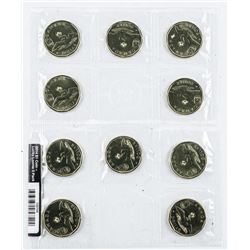 Lot (10) RCM 2014 1.00 Lucky Loonie Sealed. RCM.