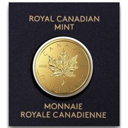 .9999 Fine Gold Royal Canadian Mint 50c Maple. Original Mint Package, Very Collectible.