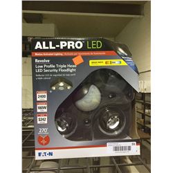 All-Pro LED Revolve Low Profile Triple Head LED Security Floodlight