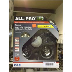 All-Pro LED Revolve Low Profile Triple Head LED Security Floodlight