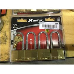 Master Lock Keyed Lock 4-Pack