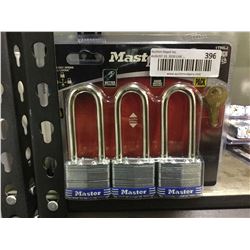 Master Lock Keyed Padlock 3-Pack - Model: 1TRILJ