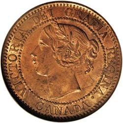 Victoria Cent 1858, KM1, MS64 RB NGC, well-struck and v