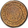 Image 2 : Victoria Cent 1859 Narrow 9, KM1, MS64 RB PCGS, a lovel 