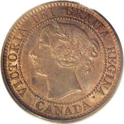 Victoria Cent 1859 Double Punched Narrow 9 Type 2, KM1, 