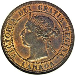 Victoria Cent 1890H, KM1, MS65 RB NGC, an extremely att 