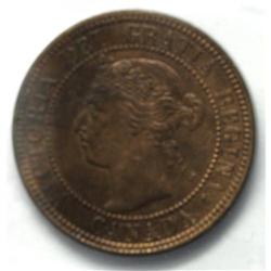 Victoria Cent 1892, KM1, MS63 RB ICCS, obverse 4, very 
