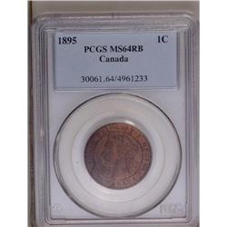 Victoria Cent 1895, KM1, MS64 RB PCGS, a nice lustrous 