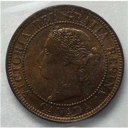 Victoria Cent 1896, KM1, MS63 ICCS Red and Brown, a mos 