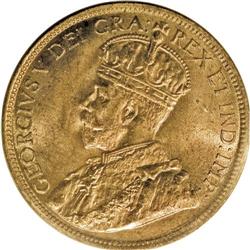 George V Cent 1914, KM21, MS65 ICCS, not noted by ICCS 