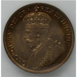 George V Cent 1916, KM21, MS65 RED ICCS, a lovely coin 
