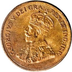 George V Cent 1931, KM28, MS65 RED ICCS, very rare in t 