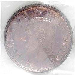 Elizabeth II Cent 1947, KM32, Specimen 64 ICCS. Well st 