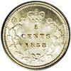 Image 2 : Victoria Large Date/Small Date 5 Cents 1858, KM2, MS64 