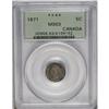 Image 3 : Victoria 5 Cents 1871, KM2, MS63 PCGS. Sharply struck w 
