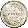 Image 2 : Victoria Plain 4 5 Cents 1874-H, KM2, MS63 PCGS. Superb 