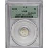 Image 3 : Victoria 5 Cents 1889, KM2, MS64 PCGS. Frosty white wit 