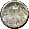Image 2 : Victoria 5 Cents 1900 Narrow O, KM2, MS65 PCGS. Well st 