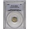 Image 3 : Victoria 5 Cents 1901, KM2, MS66 PCGS. Sharply struck w 