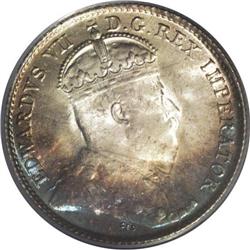 Edward VII 5 Cents 1902, KM9, MS67 PCGS. A second Super 