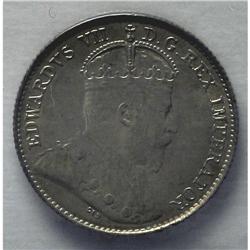 Edward VII Large H 5 Cents 1902, KM9, MS64 ICCS. Fully 
