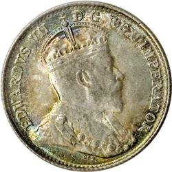 Edward VII Small H 5 Cents 1902, KM9, MS65 ICCS. A seco 