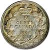 Image 2 : Edward VII Small H 5 Cents 1902, KM9, MS65 ICCS. A seco 