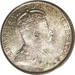 Edward VII 5 Cents 1903, KM9, MS65 PCGS. Well struck wi 