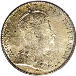 Edward VII 5 Cents 1903, KM13, MS66 PCGS. Nicely define 