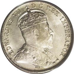 Edward VII 5 Cents 1903H Large H, KM13, MS63 PCGS. A de 