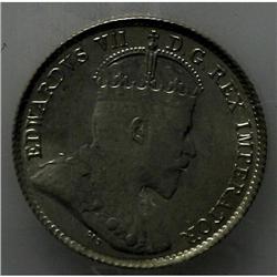 Edward VII 5 Cents 1907, KM13, MS63 ICCS. Bright and fu 