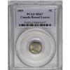 Image 3 : Edward VII Round Leaves 5 Cents 1909, KM13, MS67 PCGS. 