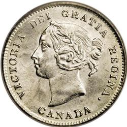 Edward VII Pointed Leaves 5 Cents 1910, KM13, MS66 PCGS 
