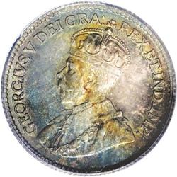 George V 5 Cents 1917, Ex: Belzberg Collection, KM2 