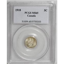 George V 5 Cents 1918, KM22, 