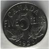Image 2 : George V 5 Cents 1923, KM29, MS63 ICCS. Well struck wit 
