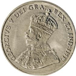 George V 5 Cents 1929, KM29, MS65 ICCS. Well struck wit 