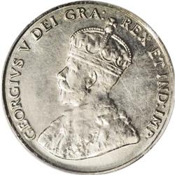 George V 5 Cents 1932, KM29, MS64 PCGS. The strike is a 