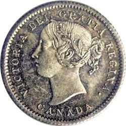 Victoria 10 Cents 1871, KM3, MS64 ICCS, lightly toned a