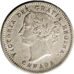 Victoria 10 Cents 1872H, KM3, MS63 ICCS, very lightly t